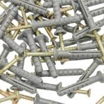 Construction loose dowels isolated on white background